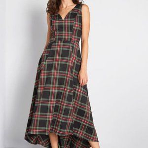 NWT ModCloth x Collectif Plaid Midi Dress